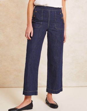 Blue Women's Monsoon Harper Short-Length Crop Jeans | TZC-9808